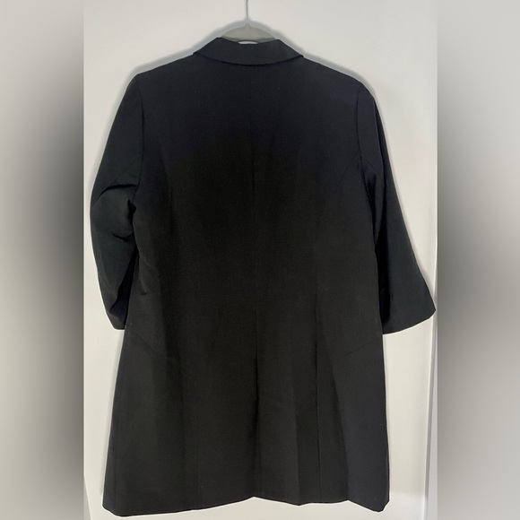NWT US 14 Junarose Black 3/4 Sleeves Long Blazer - Picture 2 of 5